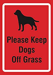 Amazon.com: Please Keep Dogs Off Grass Sign - Dog Poop ...