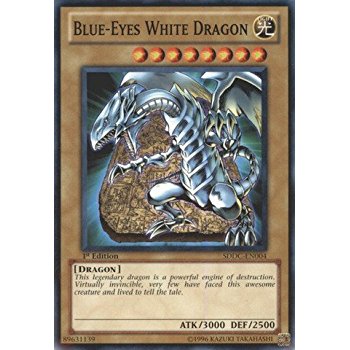 Amazon.com: Yu-Gi-Oh! - Blue-Eyes White Dragon (SDDC-EN004 ...