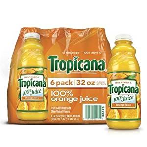 Amazon.com : Tropicana 100% Orange Juice - 6/32oz : Fruit ...