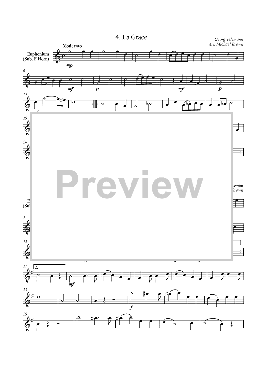 Wedding Album for Brass Quartet - Euphonium TC (Opt. Horn ...
