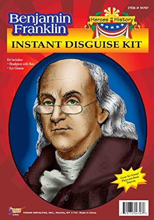 Amazon.com: Forum Benjamin Franklin Instant Disguise Kit ...