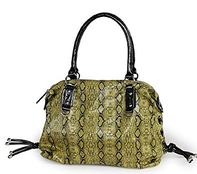 Green Snake Print Faux Leather Handbag: Handbags: Amazon.com