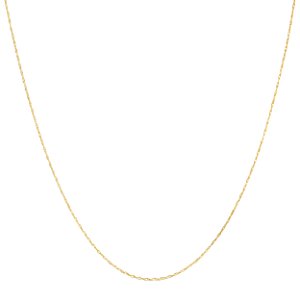 Amazon.com: Solid 14k White Gold 0.7mm Thin Rope Chain (14 ...