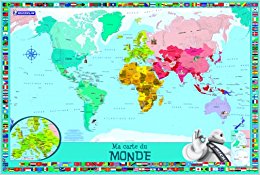 Ma carte du monde pour enfants : 1 poster + 1 planche de ...