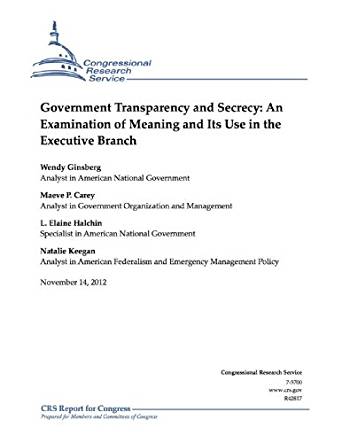Government Transparency and Secrecy: An Examination of ...