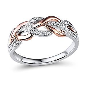 Amazon.com: Diamond Wedding Anniversary Band 10k Rose Gold ...