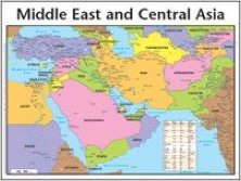 Middle East and Central Asia Map: 9781890947132: Amazon ...