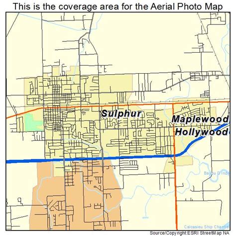 Aerial Photography Map of Sulphur, LA Louisiana