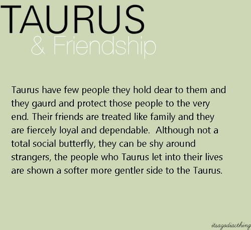 TAURUS AND FRIENDSHIP. | Taurus - The Bull | Pinterest