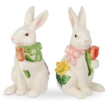 Amazon.com: CG Bunny Couple with Flowers Salt and Pepper ...