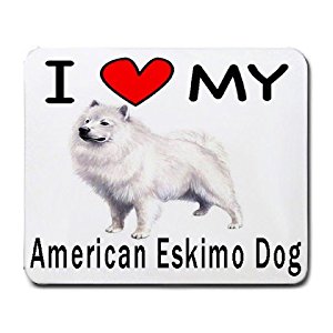 Amazon.com : I Love My American Eskimo Dog : Mouse Pads ...