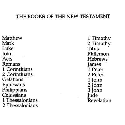 Books of the Bible ~ New Testament, New Testament, NT ...