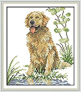 Amazon.com: Happy Forever Cross Stitch Animal Dog ...