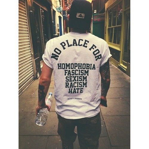 NO PLACE FOR HOMOPHOBIA, FASCISM, SEXISM, RACISM, HATE ...