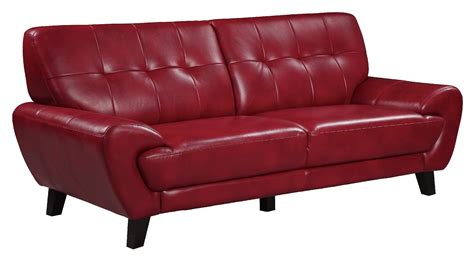 U7400 Red Leather Gel Sofa by Global Furniture