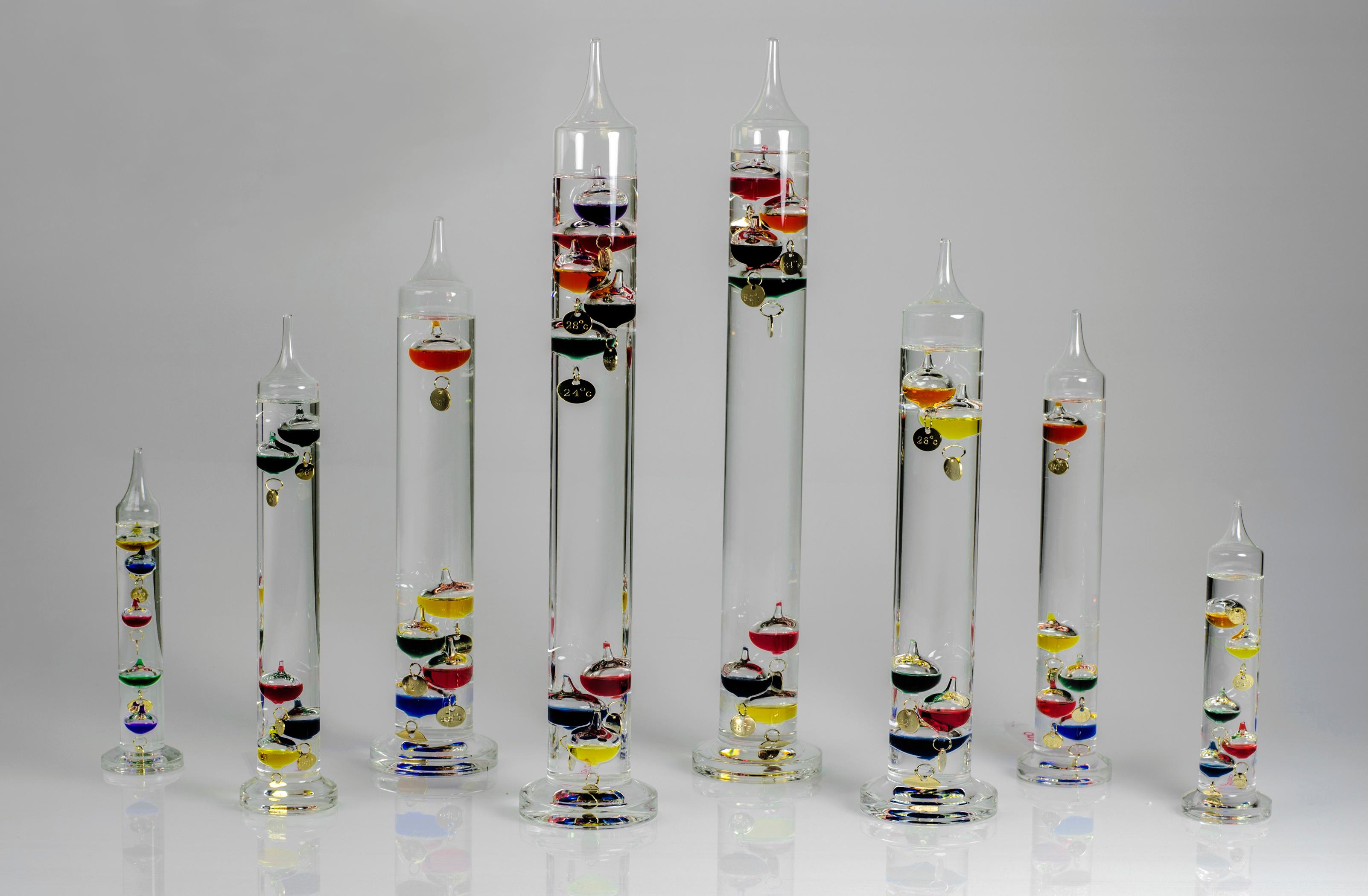 H-B DURAC Galileo Thermometer; 64 to 88F, 7 Spheres, 430mm ...
