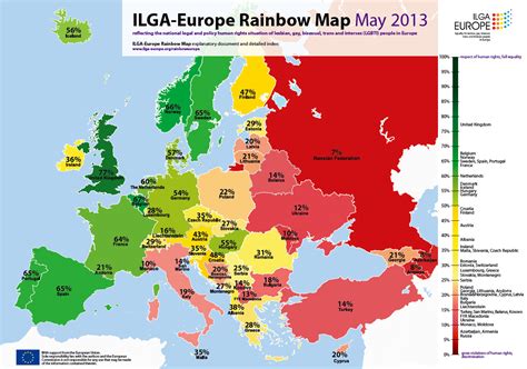 Europe: New Rainbow Map Shows How Gay Friendly (or Not ...